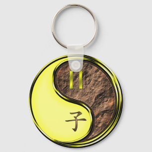 Gemini & Earth Rat Keychain