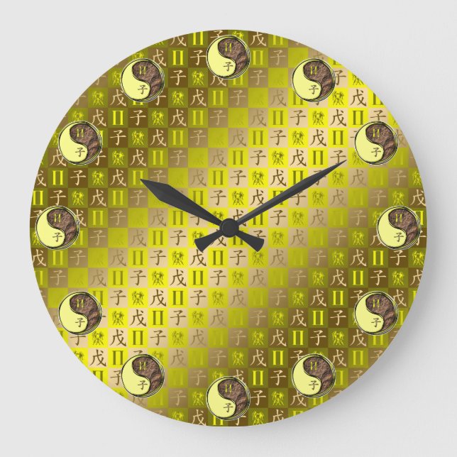 Gemini & Earth Rat Large Clock (Front)