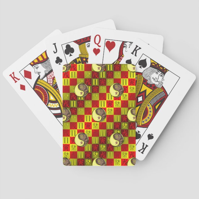 Gemini & Earth Tiger Playing Cards (Back)