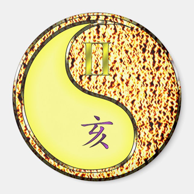 Gemini & Fire Boar Magnet (Front)