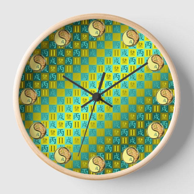 Gemini & Fire Dog Clock (Front)