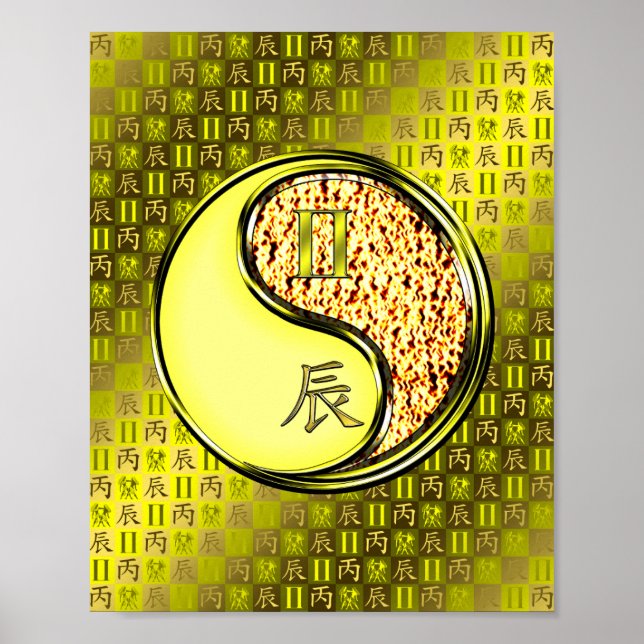Gemini & Fire Dragon Poster (Front)