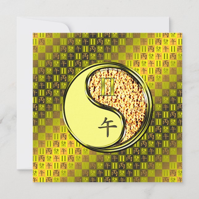 Gemini & Fire Horse Card (Front)