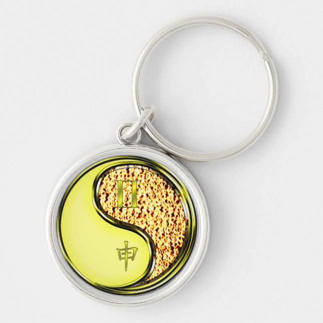 Gemini & Fire Monkey Keychain (Front)