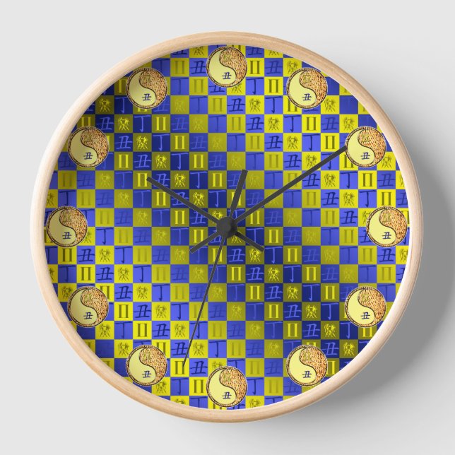 Gemini & Fire Ox Clock (Front)