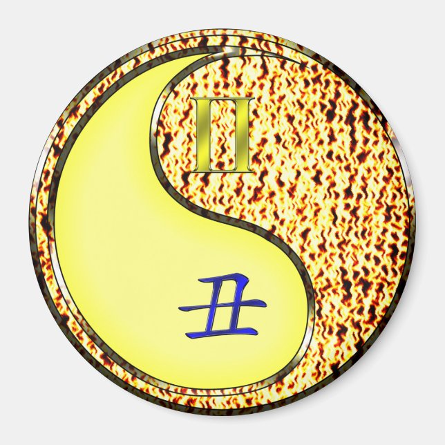 Gemini & Fire Ox Magnet (Front)