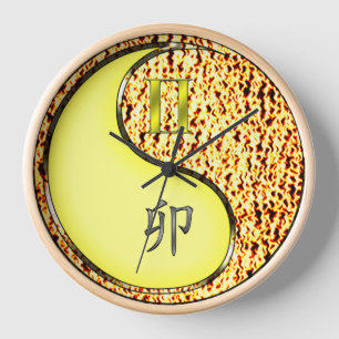 Gemini & Fire Rabbit Clock