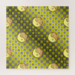 Gemini & Fire Rabbit Jigsaw Puzzle<br><div class="desc">For those born under the sign of Gemini in the Year of the Fire Rabbit.</div>