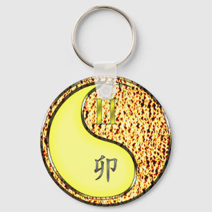 Gemini & Fire Rabbit Keychain