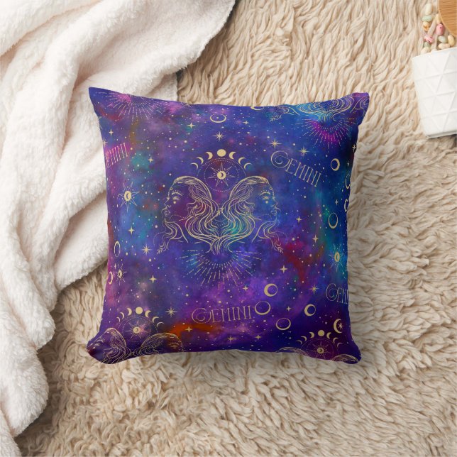 Gemini Galaxy Throw Pillow (Blanket)