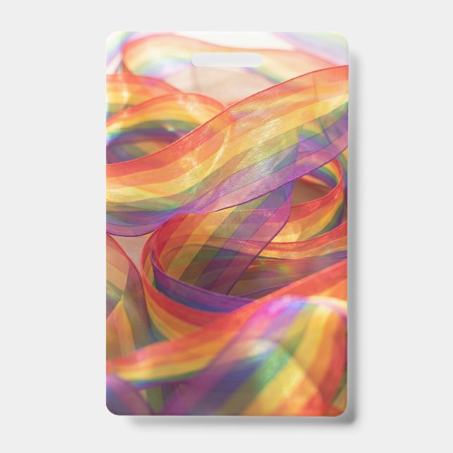 Gemini generated cascading sheer rainbow ribbon  badge (Front)