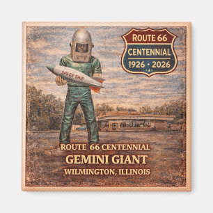 Gemini Giant Route 66 Fridge Icon Magnet