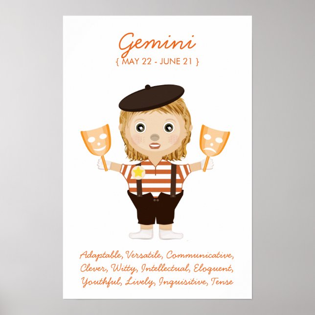 Gemini - Girl Horoscope Poster (Front)