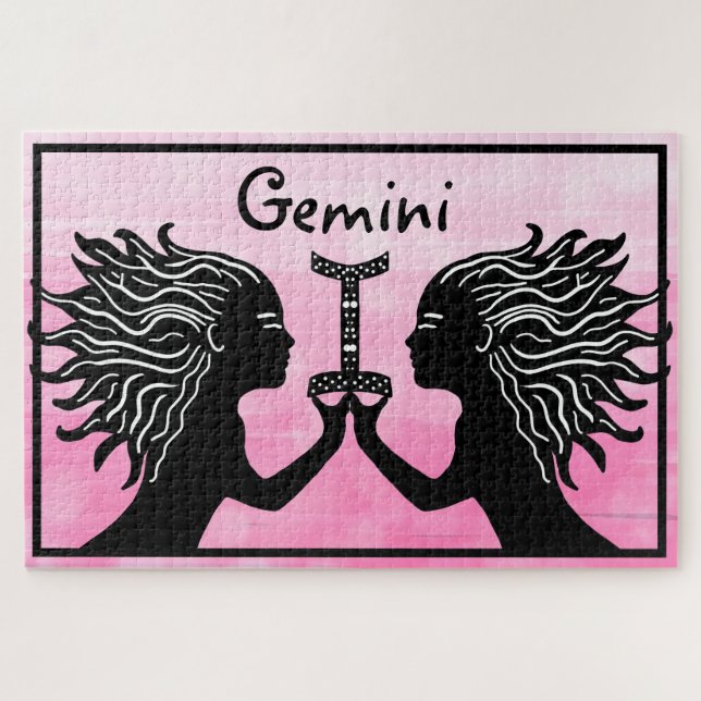Gemini Hand  Drawn Art Horoscope Sign Zodiac Jigsaw Puzzle (Horizontal)