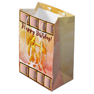 Gemini - Happy Birthday     Medium Gift Bag