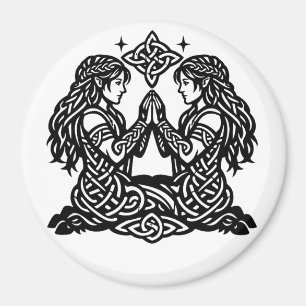 Gemini — Haunted Ink Zodiac Twins Magnet