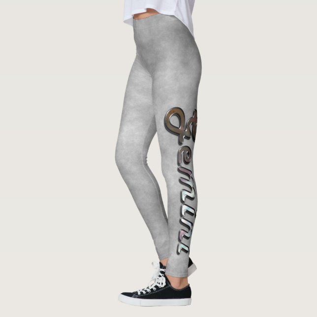Gemini in Pearl Gemstone Leggings (Left)