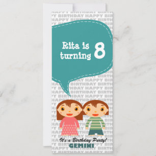 Gemini Invitation Birthday Party