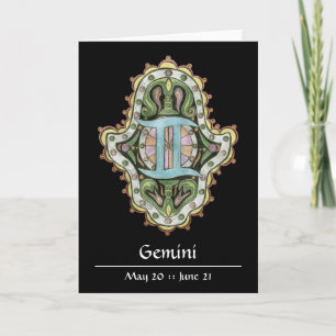Gemini Khamsa Note Card