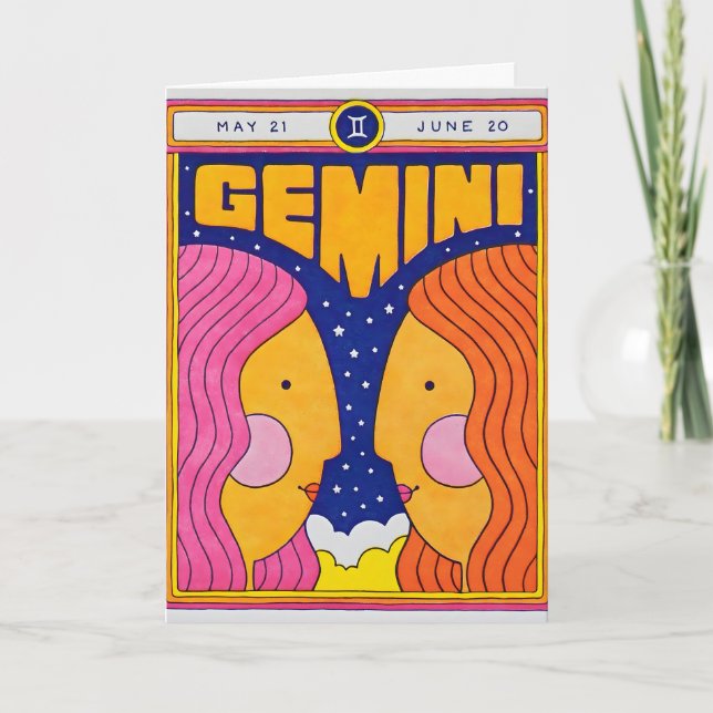 Gemini Letterpress Card (Front)