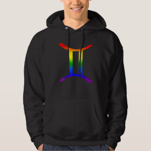 Gemini Lgbt Zodiac Sign Lgbt Rainbow Pride Gay Hoodie