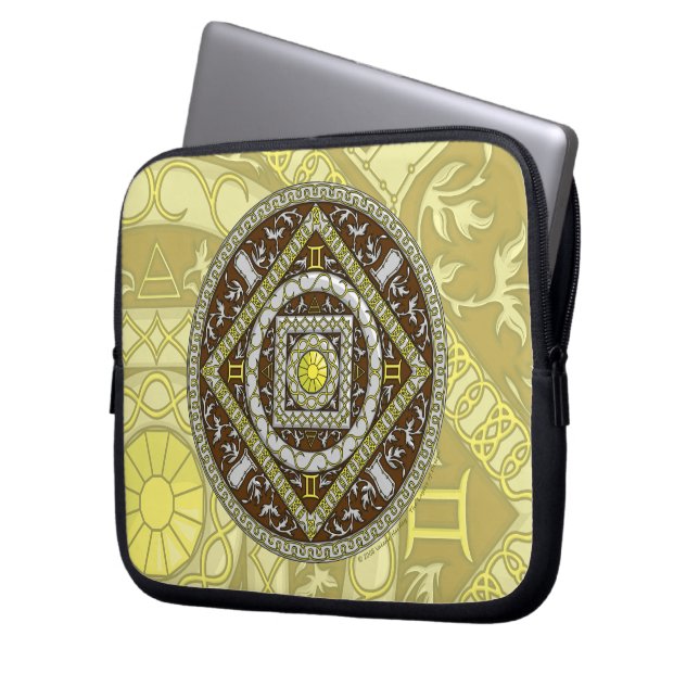 Gemini Mandala Laptop Case (Front Left)