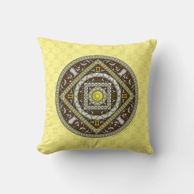 Gemini Mandala Pillow (Front)