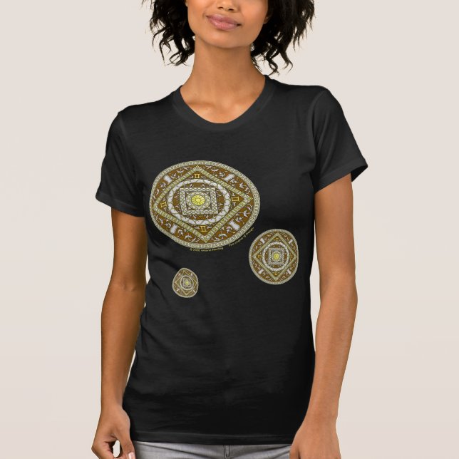 Gemini Mandala Women's Dark Shirt (Front)