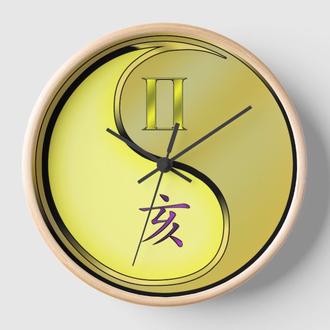 Gemini & Metal Boar Clock (Front)