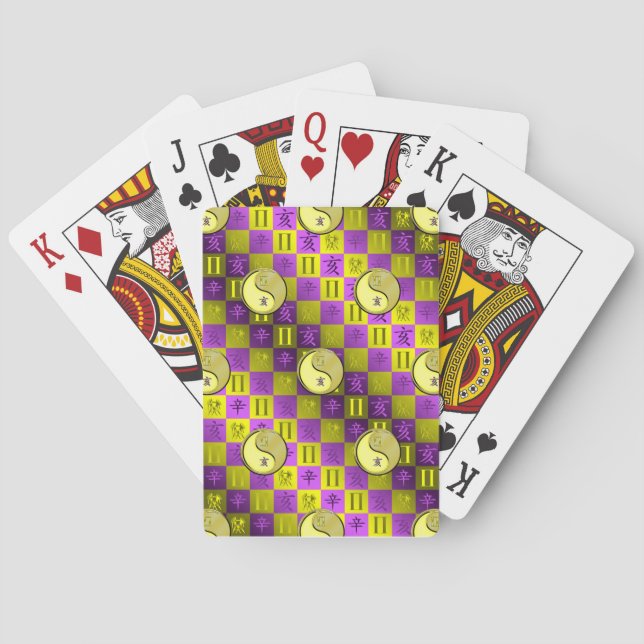 Gemini & Metal Boar Playing Cards (Back)