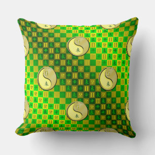 Gemini & Metal Goat Throw Pillow