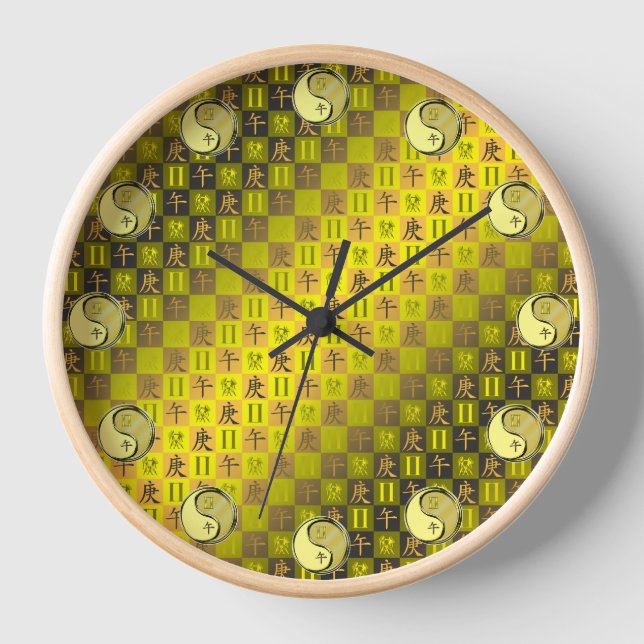 Gemini & Metal Horse Clock (Front)