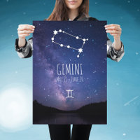 Gemini | Personalized Zodiac Constellation Poster