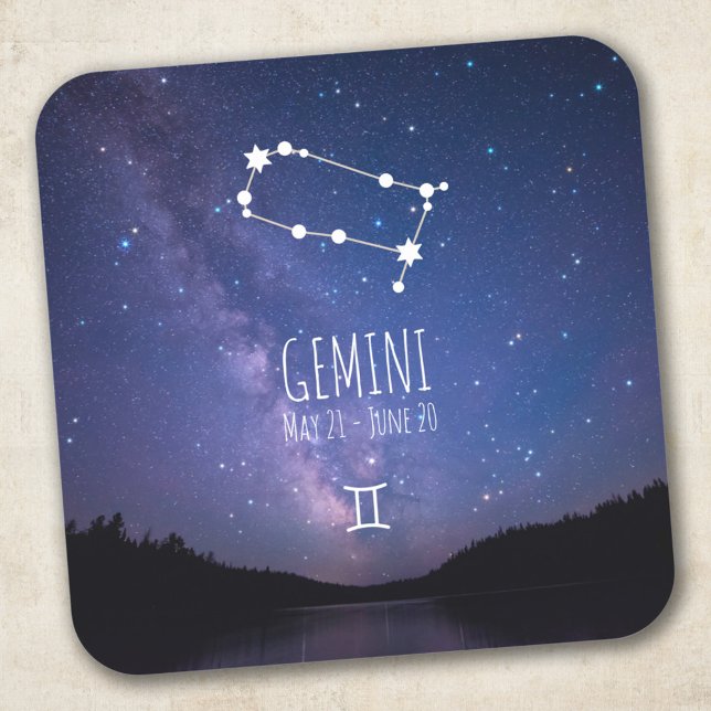 Gemini | Personalized Zodiac Constellation Square Sticker (Creator Uploaded)