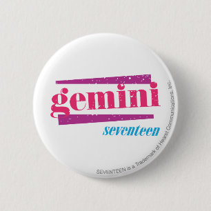 Gemini Pink 2 Inch Round Button