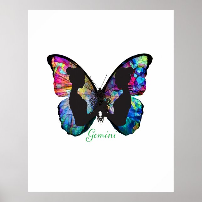 GEMINI - POSTER BOUTTERFLY & TWINS (Devant)