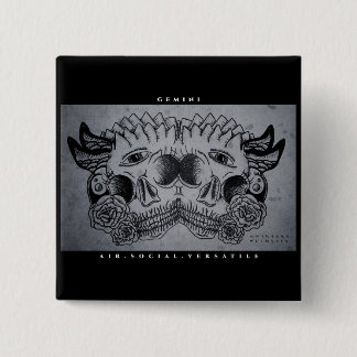 Gemini Print 2 Inch Square Button
