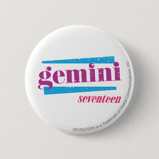 Gemini Purple 2 Inch Round Button (Front)