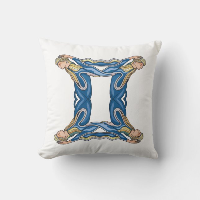 Gemini Quadruplet Throw Pillow (Front)