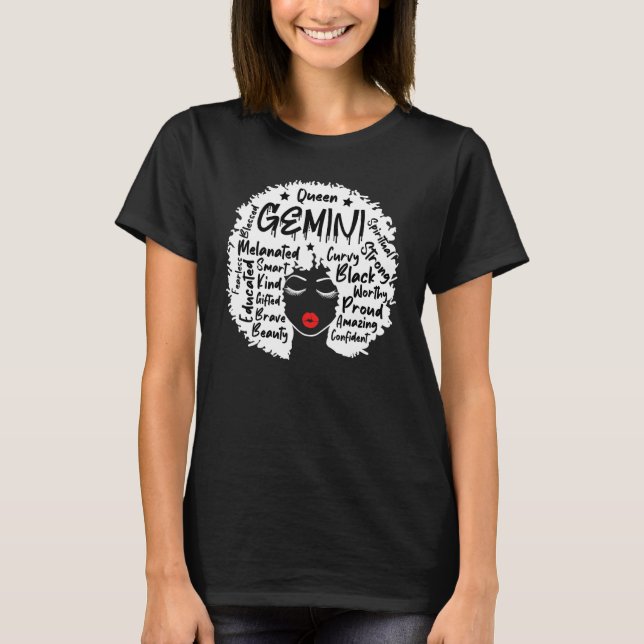Gemini Queen Cute  Zodiac Sign Gemini 1 T-Shirt (Front)