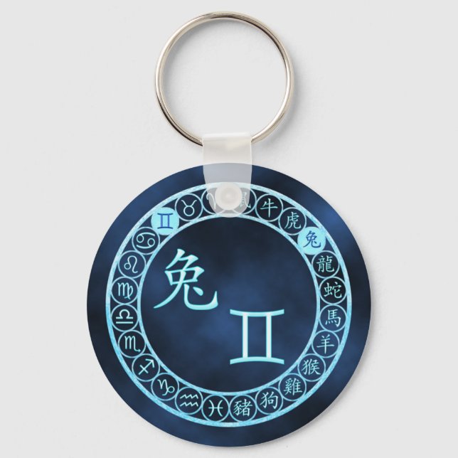 Gemini/Rabbit Keychain (Front)