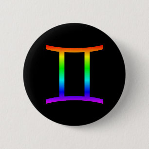 Gemini Rainbow 2 Inch Round Button
