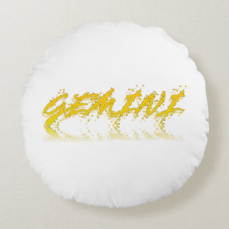 Gemini Reflection Round Pillow