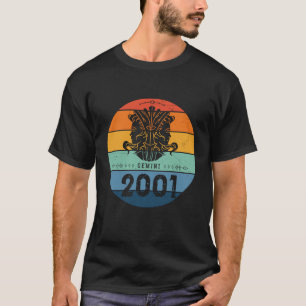 Gemini Retro Vitage Sunset Zodiac Sign Birthday 20 T-Shirt