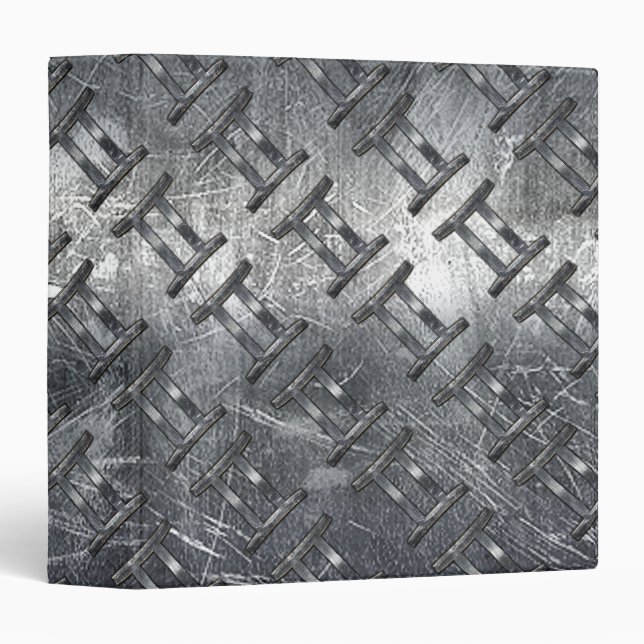 Gemini Sign in Distressed Siver Steel Style Binder (Front/Spine)