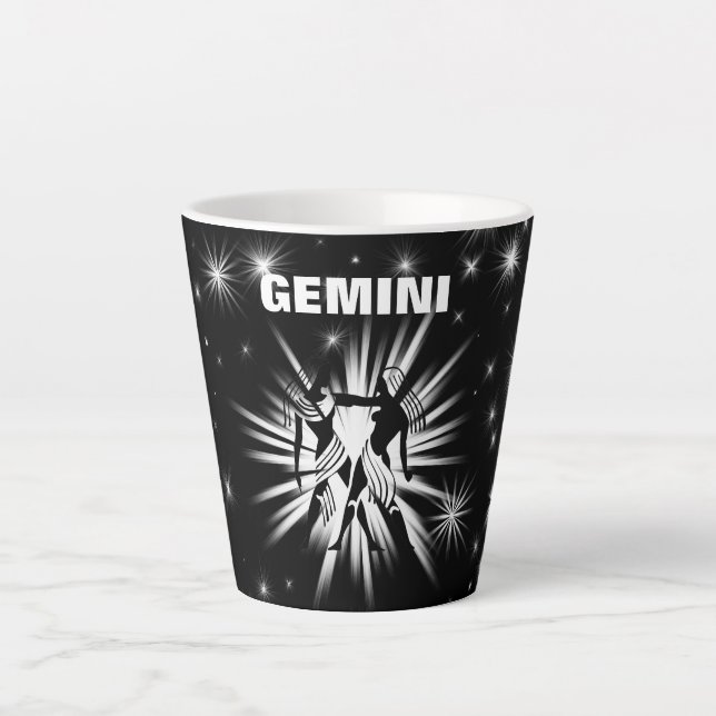 Gemini sign latte mug (Front)