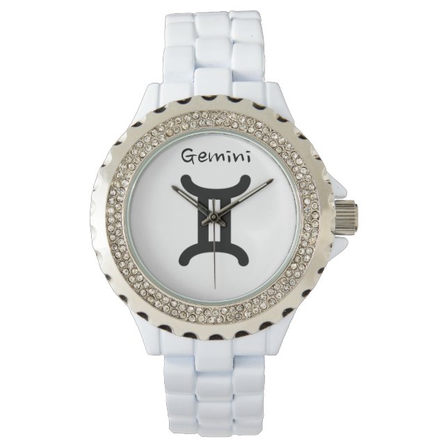 Gemini Sign of the Zodiac.  Ladies Watches. Watch (Front)