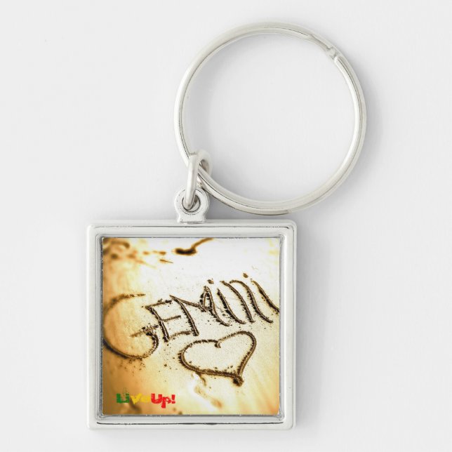 Gemini Square keychain (Front)