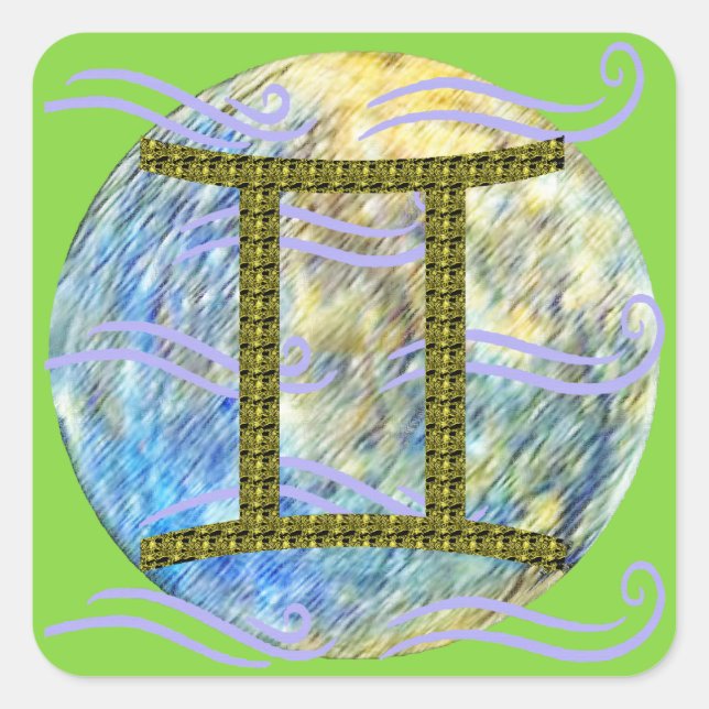 Gemini Square Sticker (Front)