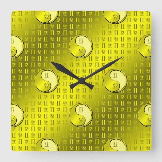 Gemini Square Wall Clock (Front)